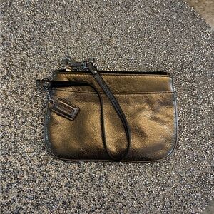 Coach Shimmering Gold Wristlet